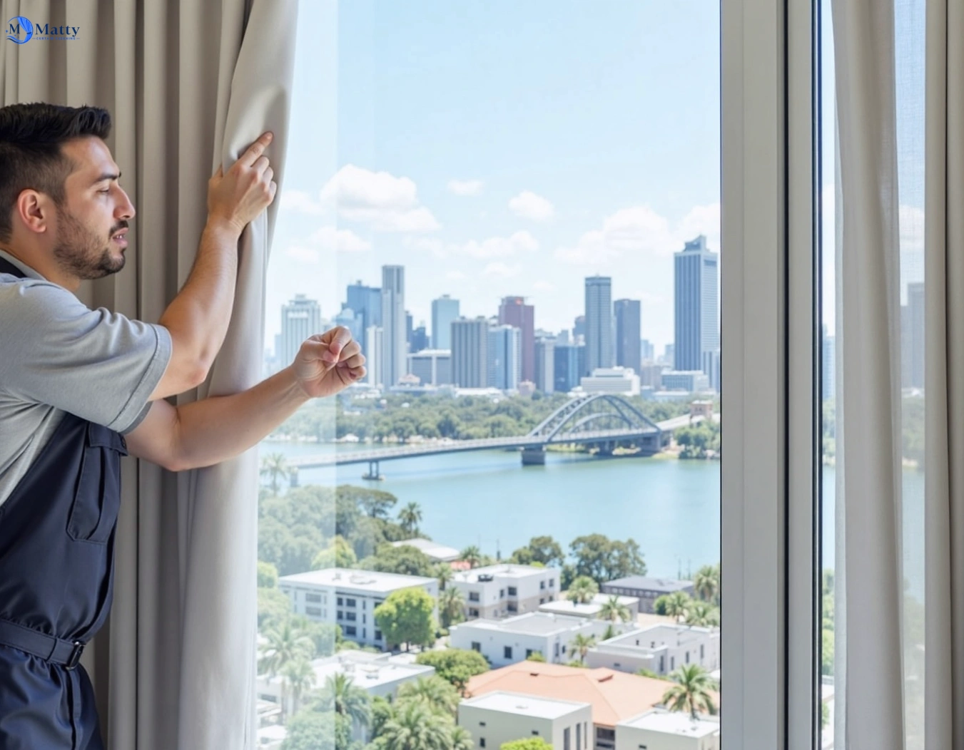 Professional curtain steam cleaning service battery-hill QLD by Matty Curtain Cleaning